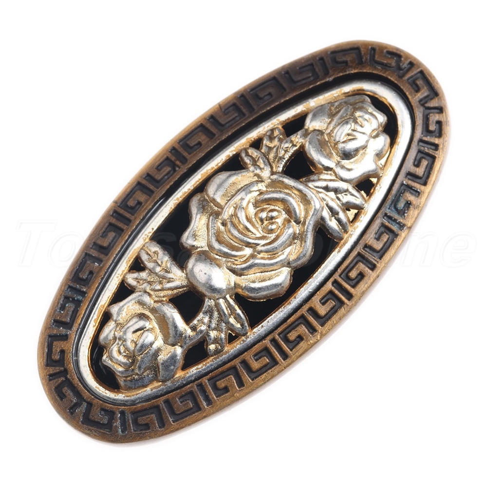 DE 5 Stück Retro Rose Blume Türgriffe Schubladengriffe Küchenschrank