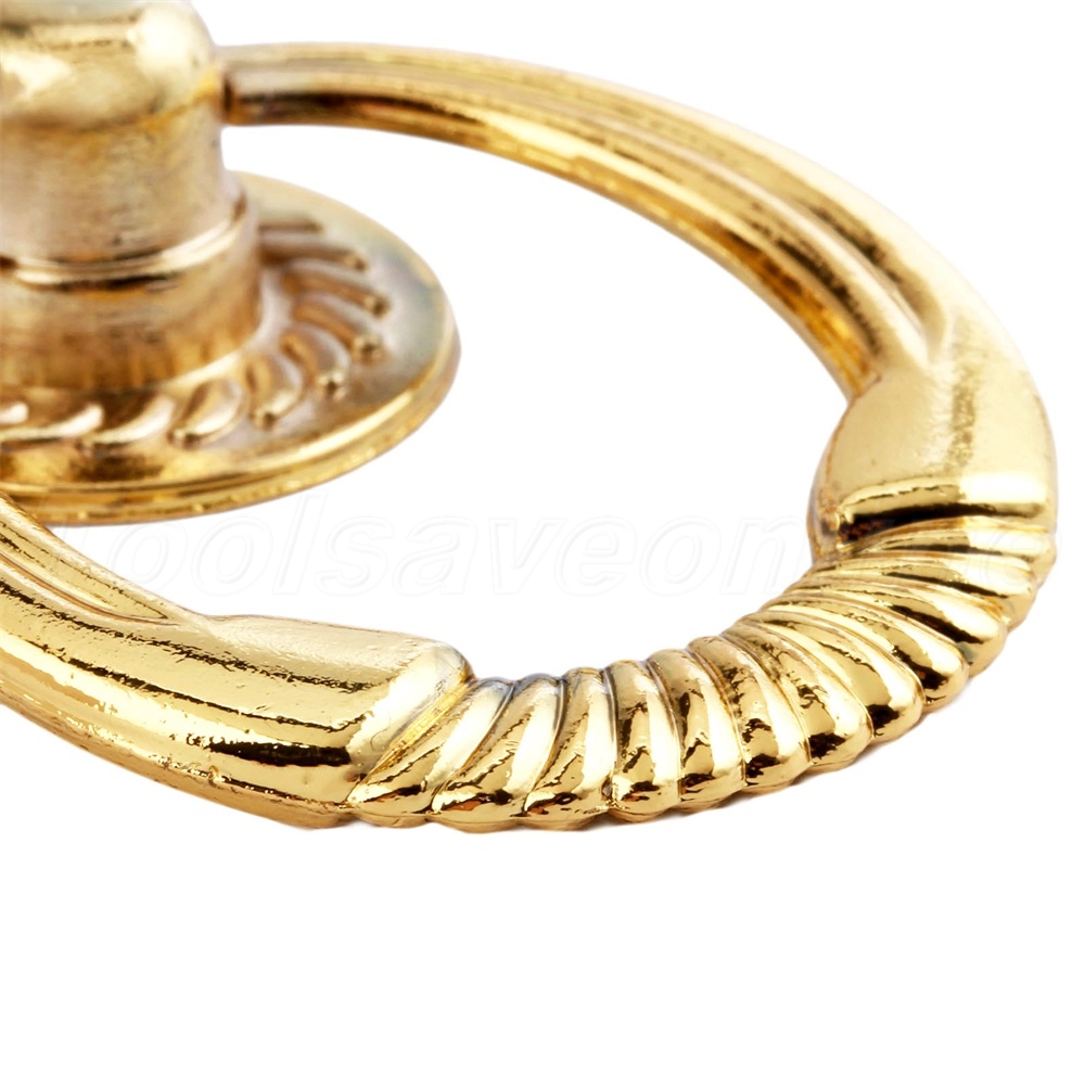 4x Antike Messing Schrank Schublade Kleiderschrank Drop Griff Pull Ring